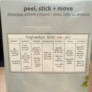 Dry Erase Peel and Stick Weekly Planner